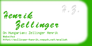 henrik zellinger business card